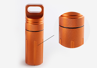 Custom CNC Waterproof EDC Pill Bottle parts Surface custom pattern