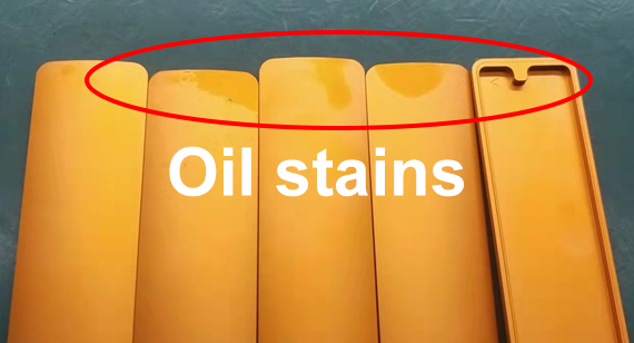 precision cnc machining parts oil stains