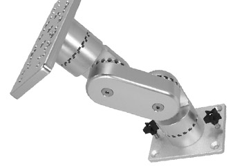 Custom CNC Aluminum Dual Pivot Electronics Monitor Arm for Slat Wall Mount Surface Treatment