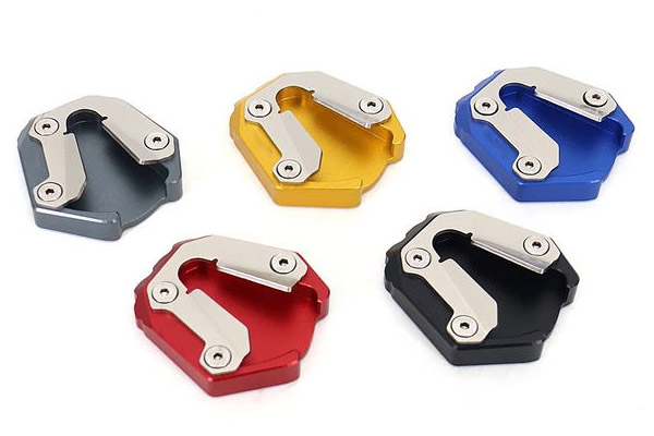 Custom CNC Aluminum Motorcycle Side Kickstand Extension Foot Pad Support