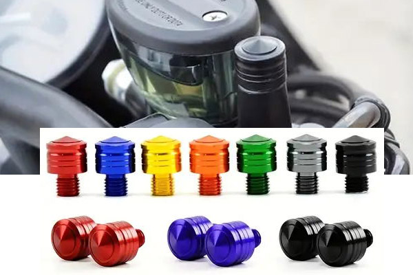 CNC Aluminum Motorcycle Scooter Rearview Mirror Seat Screw Bolt Decorative Cap