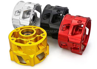 Custom CNC Motorcycle Aluminum Wheel Disc Brake Hub Cover Surface Treatment