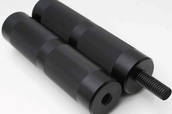 Custom CNC Motorcycle Bike Knurled Aluminum Grip Rod Machining