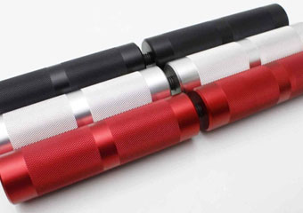 Custom CNC Motorcycle Bike Knurled Aluminum Grip Rod Surface Treatment