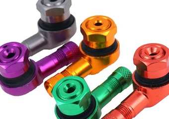 Custom CNC Aluminum Alloy Motorcycle Tire Valve Stems Tubeless Valve Surface Treatment