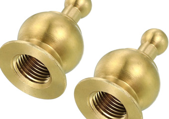 Custom CNC Brass Lamp Finials Cap Knob Surface Treatment