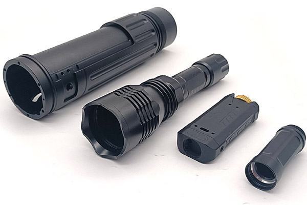 Custom CNC Aluminum Flashlight Self Defense Stun Gun Housing Shell