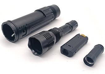 Custom CNC Aluminum Flashlight Self Defense Stun Gun Housing Shell Surface Treatment