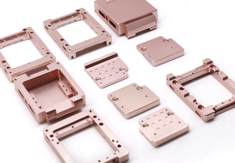 Pink anodized aluminum CNC machined parts