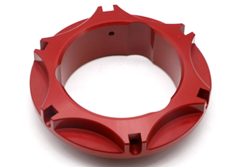 Red oil-sprayed aluminum CNC machining parts