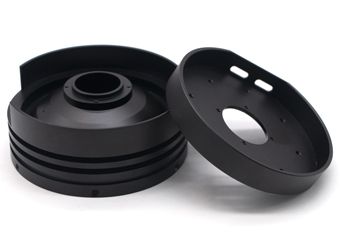 Black anodized aluminum CNC machined parts