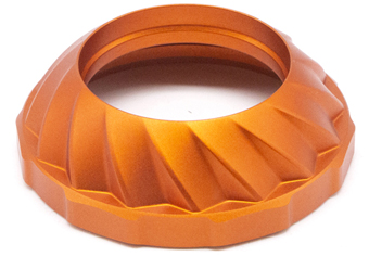 Orange anodized CNC machined parts