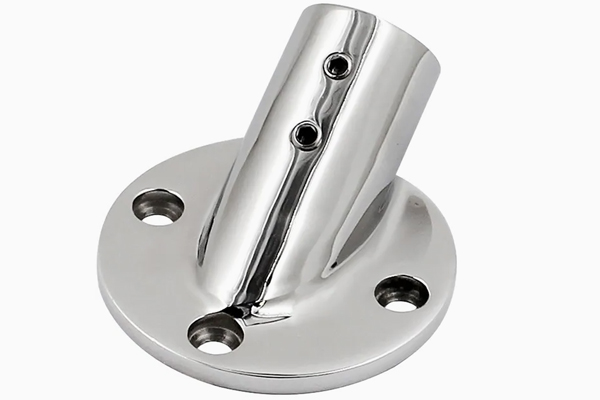 Custom CNC Stainless Steel Boat Canopy Handrail Fitting Machining Parts