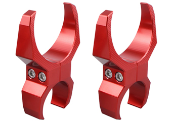 Custom CNC Aluminum Rear Shock Reservoir Mounting Clamps Surface Treatment