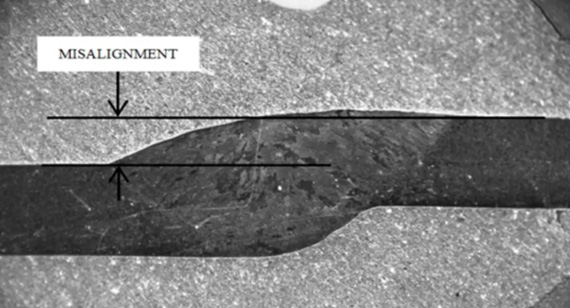 misalighment defect in welding