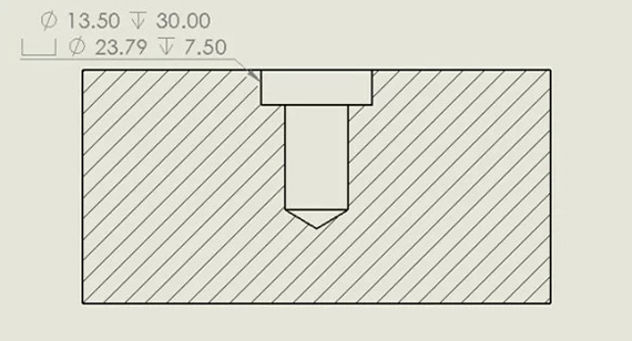 Counterbores in Engineering Drawings