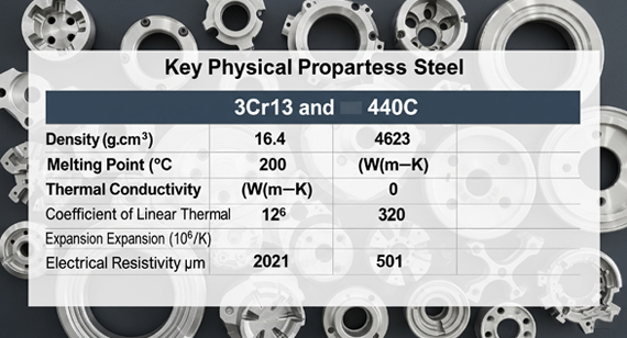 Physical Properties of 3Cr13 Steel vs. 440C Stainless Steel