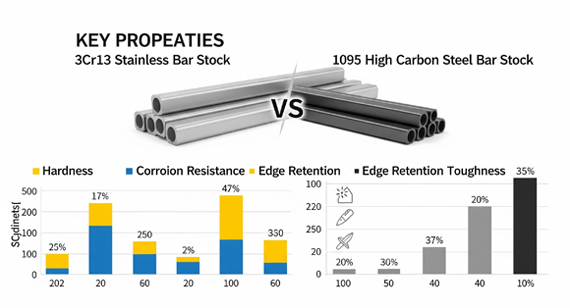 3Cr13 Steel and 1095 High Carbon Steel General Properties
