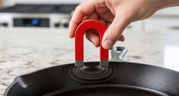 Is a cast iron frying pan magnetic