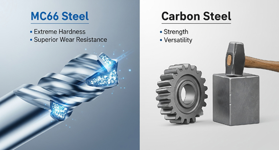 MC66 Steel vs. Carbon Steel characteristic