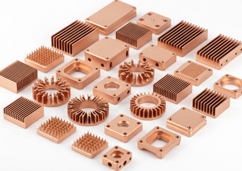 Custom Red Copper Heat Sink (Radiator) Parts Custom Red Copper Heat Sink (Radiator) Parts
