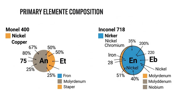 Main Element Composition of Monel and Inconel