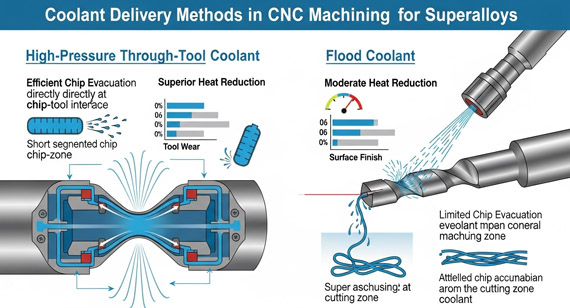 Various Coolant Delivery Methods in Superalloys CNC Machining