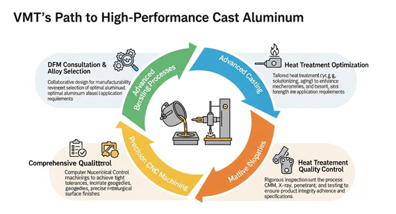 VMT's high-performance CNC machined aluminum parts process