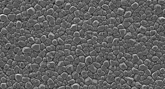 Pure tungsten grain structure