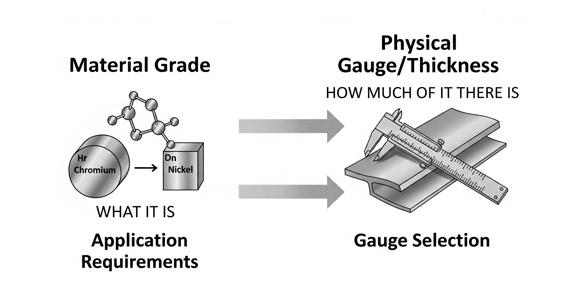 Distinguish stainless steel material grades, physical specifications and thickness Distinguish stainless steel material grades, physical specifications and thickness