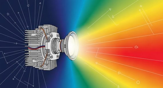 Spectrum emitted by aluminum LED luminaires