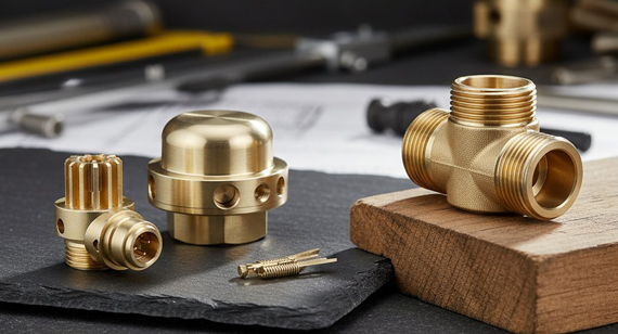 Precision CNC Machined Brass Parts for Various Industries (Small Precision Aerospace Connectors, Polished Automotive Sensor Housings, Precision Electrical Contacts, and Durable Pipe Fittings)