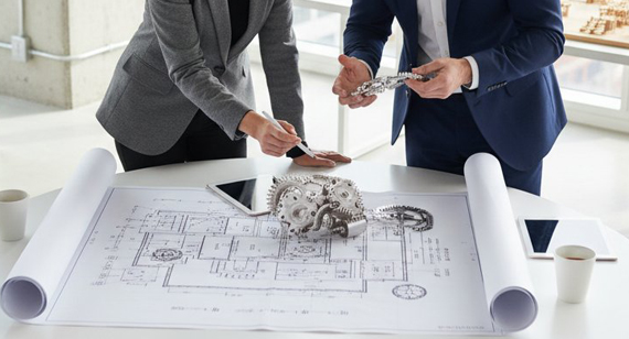 engineer client office discussion tin prototype machining parts drawing design engineer client office discussion tin prototype machining parts drawing design