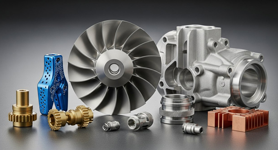 Complex High-Precision Aluminum Copper and Titanium CNC Machined Parts (turbine blades, medical device components, precision automotive parts) Complex High-Precision Aluminum Copper and Titanium CNC Machined Parts (turbine blades, medical device components, precision automotive parts)