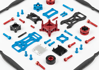 Custom Anodized Sandblasted Drones CNC Machining Parts Custom Anodized Sandblasted Drones CNC Machining Parts