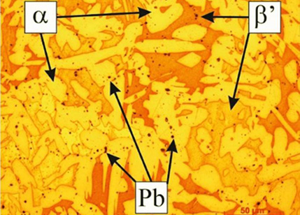 CuZn39Pb2 Internal Metal Structure