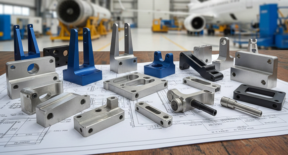 7075-T6 (AMS 4045) Aluminum Aerospace & Aviation CNC Machined Parts