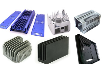 Custom Anodized Aluminum Heat Sink Radiator Components CNC Machining