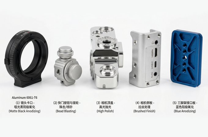 Custom Camera CNC Machining Parts Surface Finishing