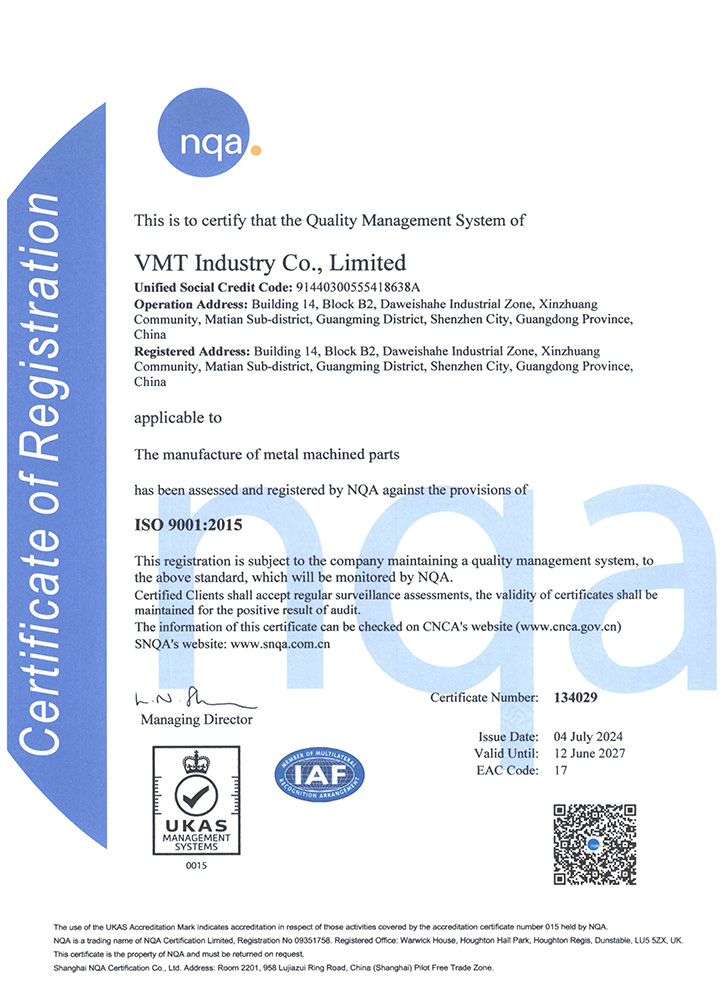 ISO9001:2015 Certification