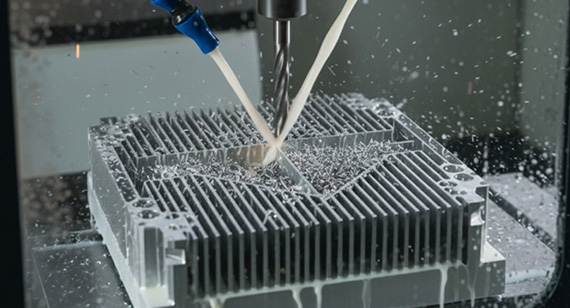 Aluminum Heat Sink (Radiator) CNC Machining