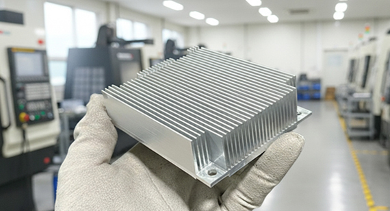 Custom CNC Machining 6061 Aluminum Heat Sink (Radiator)
