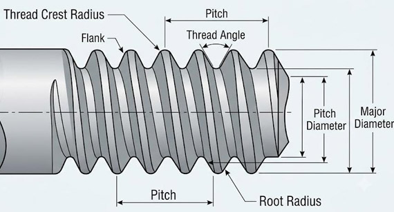 Thread Crest and Root Radius Thread Crest and Root Radius
