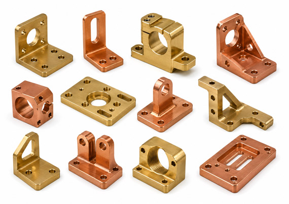Custom Brass Copper CNC Machining Brackets & Mounts Custom Brass Copper CNC Machining Brackets & Mounts