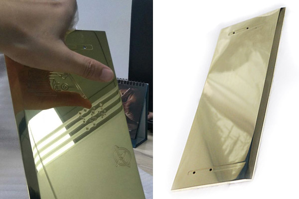Custom Mirrored Polished Brass CNC Machined Mechanical Keyboard Cases Shells