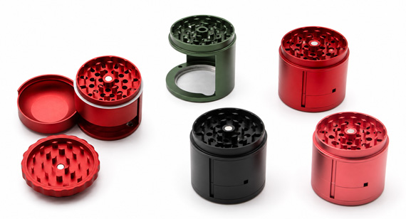 CNC Machined Rotary-Shaft Herb Weed Grinder CNC Machined Rotary-Shaft Herb Weed Grinder