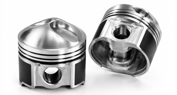 Custom CNC Machined Domed Head Aluminum Automotive Pistons