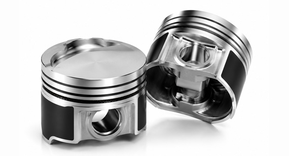 Custom CNC Machined Step-Dish Aluminum Automotive Pistons