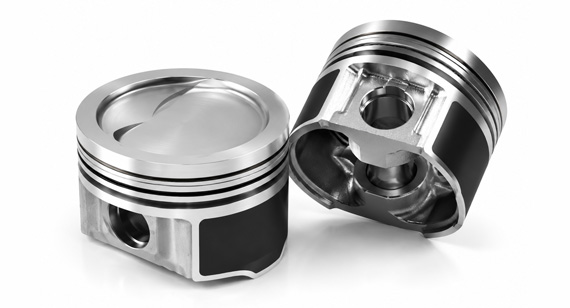 Custom CNC Machined Circular Dish Aluminum Automotive Pistons