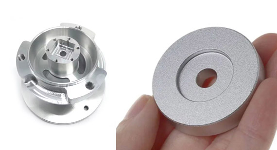 Sandbasting Aluminum CNC Machined Parts Sandbasting Aluminum CNC Machined Parts